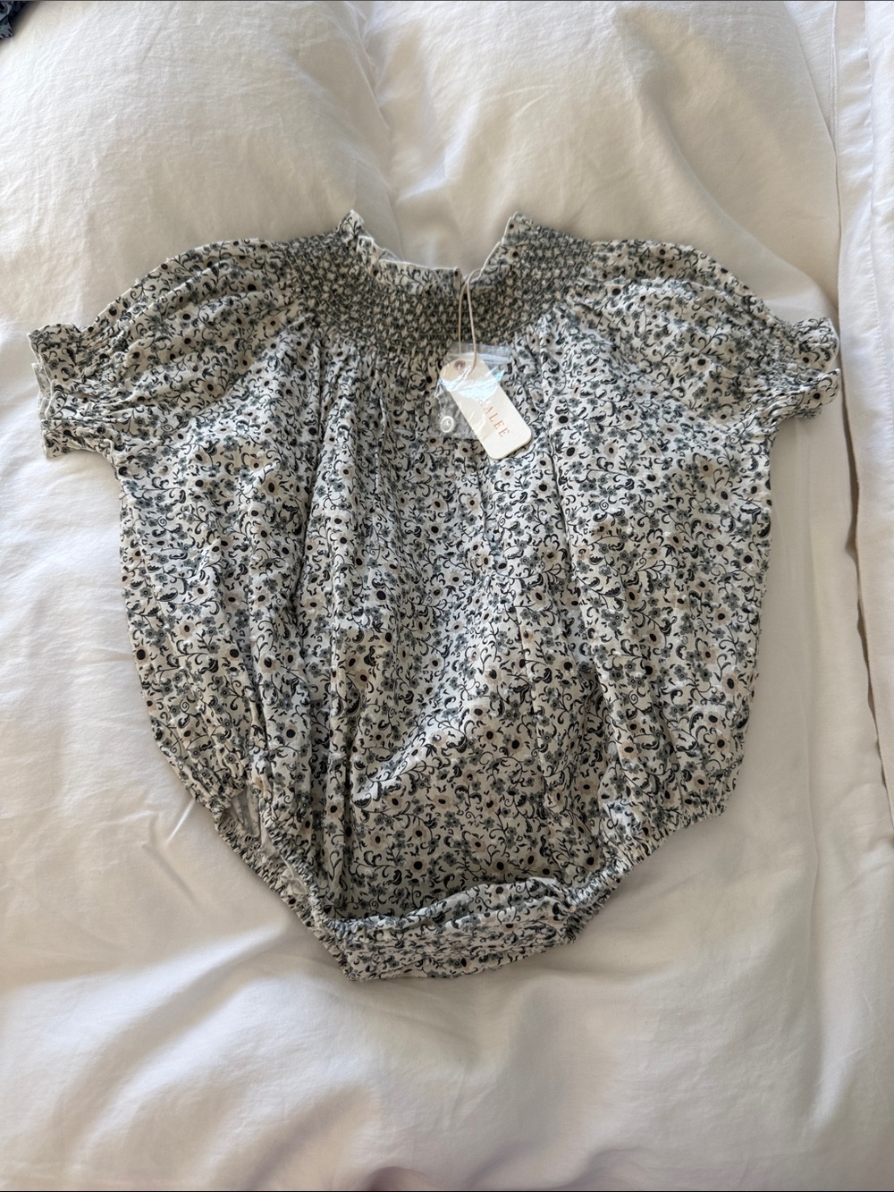 Noralee Maddie Romper in Blue Meadow 18m - NWT